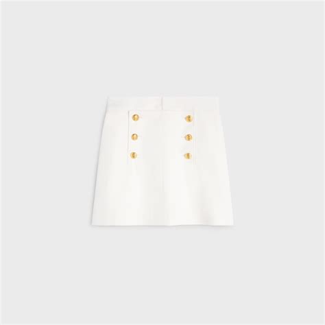 trapeze celine mini|TRAPEZE MINI SKIRT IN COTTON TWILL .